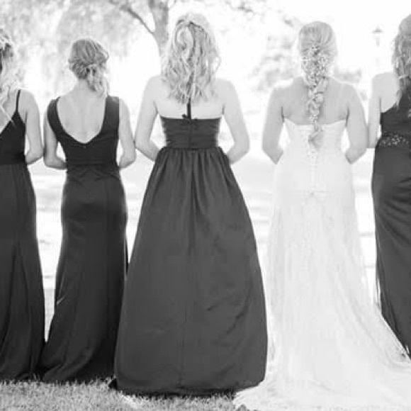 Vera Wang Navy Bridesmaid Dress - Picture 4 of 4